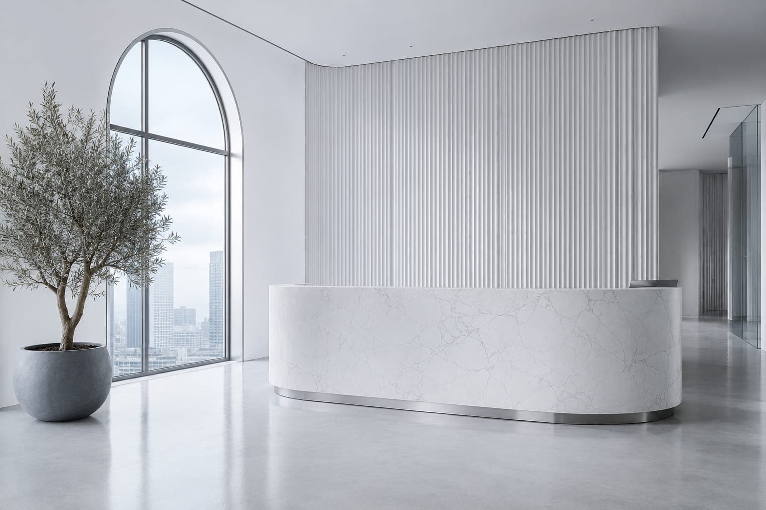 The reception desk, where plans are discussed