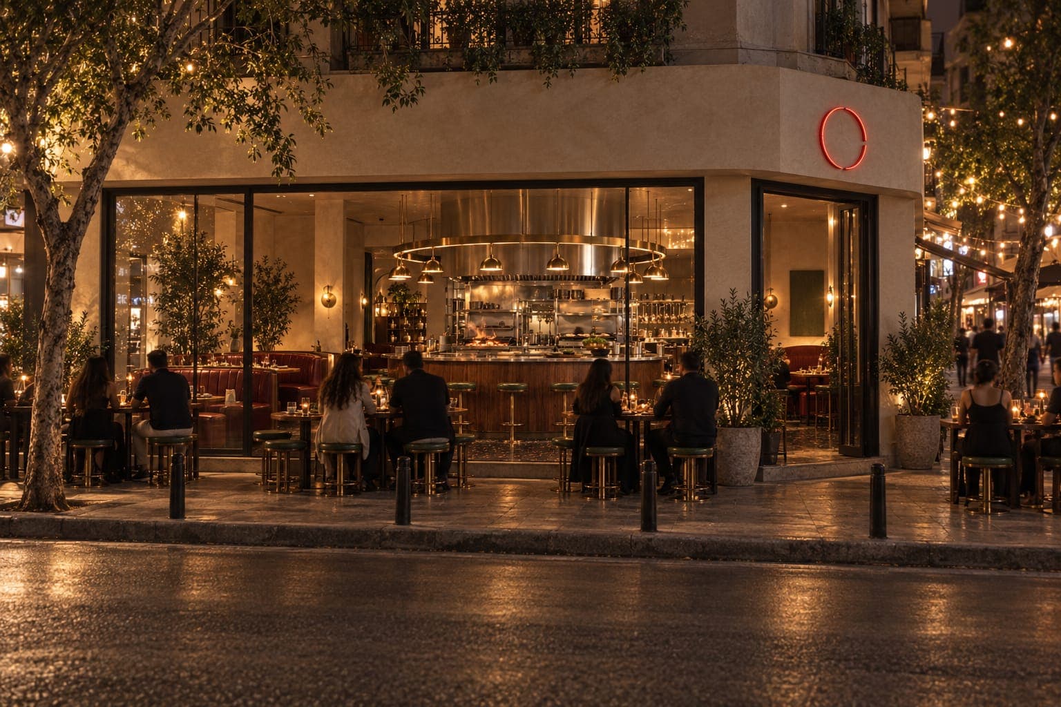 The Kaslik branch at night