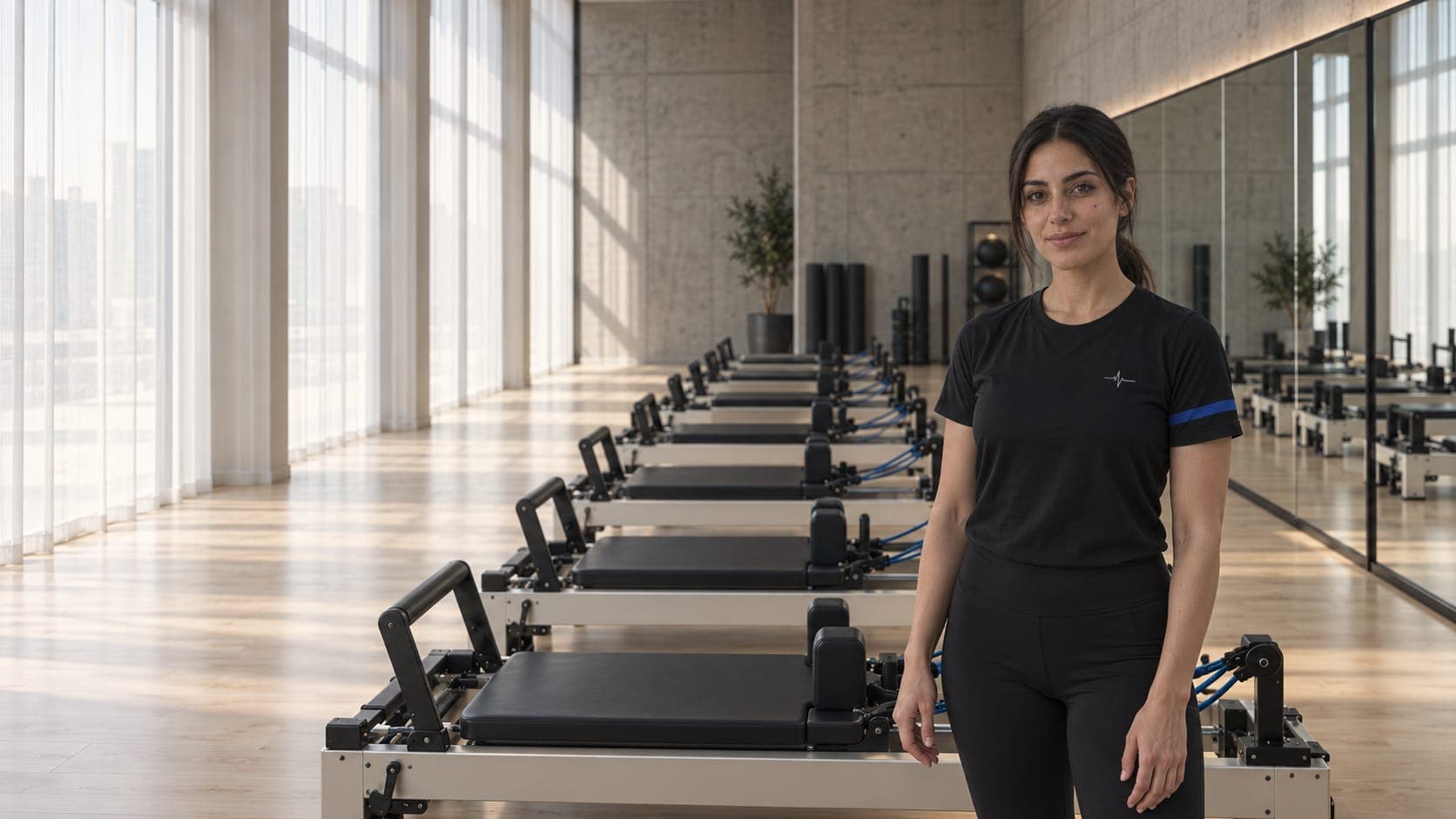 A reformer carriage, sliding